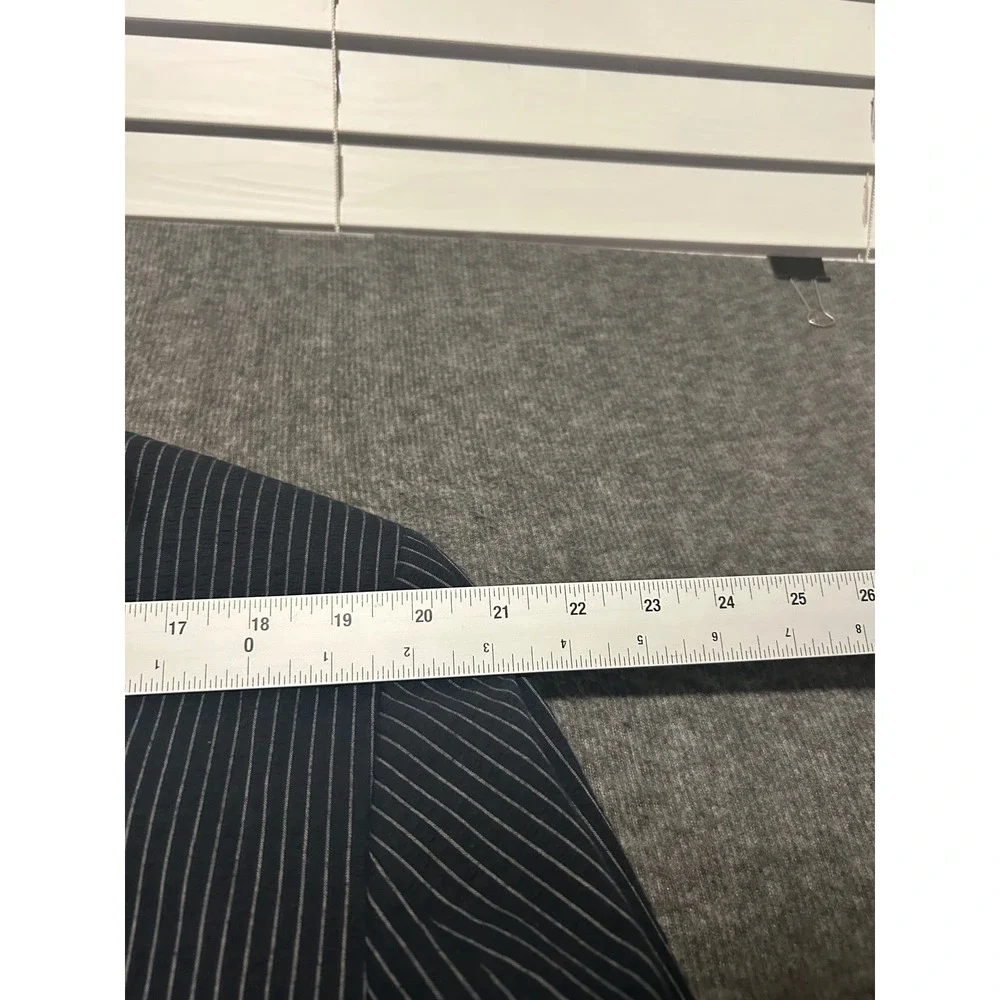 Jos a bank sport seersucker 2 piece suit mens blue size 46L cotton